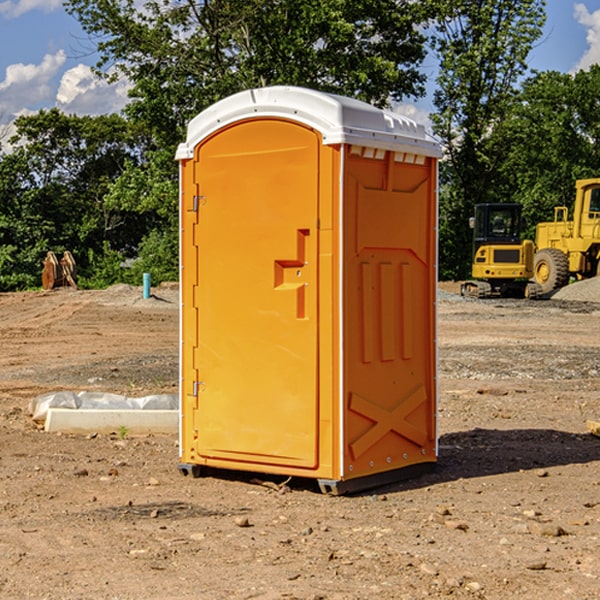 can i customize the exterior of the porta potties with my event logo or branding in Gillespie